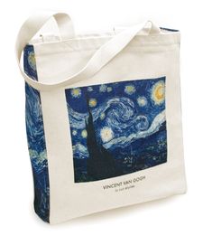 This canvas tote bag in an artistic retro look is not a simple cotton bag like those usually produced in mass quantities, but is sewn from high-quality canvas material. The motif was painted by the world-famous representative of impressionism, Vincent Van Gogh. We also refine the side parts to match the front using an environmentally friendly direct printing process. Dimensions (approx.): Width: 32 cm, height: 35 cm, depth: 7 cm. Two reinforced handles of approx. 60 cm in length. Use the additio Artistic Large Capacity Rectangular Canvas Bag, Artistic Cotton Travel Bags, Artistic Canvas Shoulder Bag With Large Capacity, Artistic Canvas Shoulder Bag As Gift, Artistic Large Capacity Canvas Bag, Artistic Rectangular Canvas Bag, Artsy Cotton Canvas Bag Gift, Artsy Cotton Canvas Bag As Gift, Artsy Cotton Canvas Bag For Gift