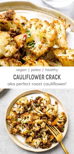 Who knew cauliflower could be so addicting! This Perfect Roast Cauliflower has caramelized edges that are coated with a super savory rub. A vegan, gluten free, paleo, and healthy side dish recipe! #roastcauliflower #roastcauliflowerrecipe #healthycauliflowerrecipe | DarnGoodVeggies.com Low Carb Veggie, Roast Cauliflower, Cauliflower Recipes Healthy, Paleo Side Dishes, Perfect Roast, Healthy Side Dish, Vegan Side Dishes, Vegan Sides