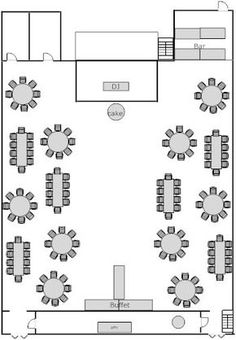 a floor plan for a restaurant with tables and chairs on the top, and an image of