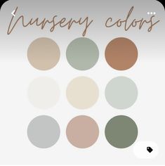 the nursery colors are all in different shades