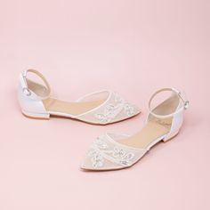 Say 'I do' in our comfortable wedding flats, Brooklyn!!! Our latest wedding shoes, Brooklyn has stunning ivory satin embellished with pearl floral details and a sparkle of rhinestones! Brooklyn features enhanced vegan outsole for luxe look and feel plus improved insole padding, ideal for outdoor and long-lasting nuptials. Take the plunge! Let your feet shine and dance the night away! Designed for all day comfort (from ceremony to after-party!) Style “Brooklyn” in ivory 1/4" flat heel Hand set em Wedding Heels Comfortable, Comfortable Wedding Flats, Silver Bridesmaid Shoes, Lace Wedding Heels, Bridesmaid Shoes Flat, Wedding Shoes Bow, Wedding Shoes Block Heel, Embellished Wedding Shoes, Pearl Wedding Shoes