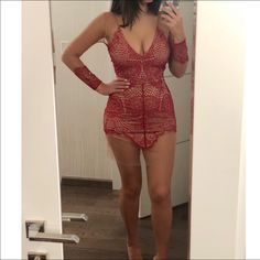 Beautiful Authentic For Love And Lemons Dress. Size M, Fits Sizes 4-6. Worn Once. Gives A Very Flattering Silhouette And Cinches In The Waist. Unique Design And A Head Turner! Sheer Bodycon Flirty Dress, Flirty V-neck Lace Dress For Party, Sheer Lace V-neck Mini Dress, Red Sheer Mini Dress, Red Sheer Mini Dress For Party, Red Sheer Mini Length Dress, Sheer Red Mini Dress For Party, Sheer Mini Lace Dress For Cocktails, Sheer Lace Mini Dress For Cocktail