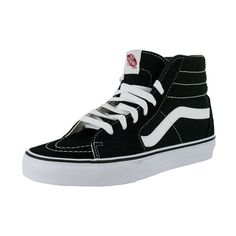 New Era Hats and Shoes Vans "Sk8-Hi" Sneakers (Black/White) Unisex Canvas Suede Skate High-Top Shoes VANS SK8-HI SNEAKER Vans The Sk8-Hi, Vans legendary lace-up high top inspired by the classic Old Skool, has a durable canvas and suede upper, a supportive and padded ankle, and Vans vulcanized signature Waffle Outsole. Sporty Vans Skate Shoes For School, Casual High-top Skate Shoes For School, White High-top Canvas Shoes For Skateboarding, Casual Skate Shoes With Vulcanized Sole For School, Vans Lace-up Sneakers For School, Sporty Vans Sneakers For School, Sporty School Sneakers By Vans, Vans Low-top Sneakers For School, Vans Lace-up Skate Shoes For School