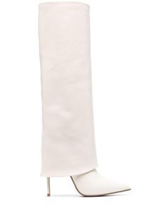 Andy 120mm boot from LE SILLA featuring milk, nappa leather, pointed toe, knee-high, slip-on style, high stiletto heel and cuffed design.Gender: WomenMaterial: OUTER LEATHER 100% ; LINING LEATHER 100% ; SOLE LEATHER 100%Color: BeigeMade in: ITProduct ID: 2282V100R1PP 206*Import tax/duty will be calculated at checkout (If applicable) Tabi Shoes, Loafer Sneakers, Metallic Bag, Fur Boots, Designer Boots, Thigh High Boots, Nappa Leather, Stiletto Heel, Boot Shoes Women