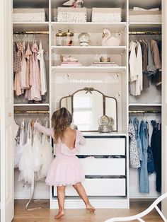 Ikea Pax System, Girls Closet Organization, Pax Hack, Nursery Design Girl, Ikea Pax Hack, Pax System, Interior Design Blogs, Ikea Closet