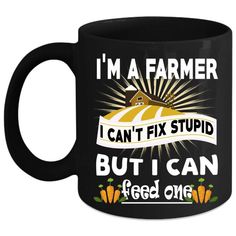 High quality ceramic mug, Dishwasher safe, Microwave safe, White gloss 11 oz, Decorated with full wrap dye sublimation Mugs Design, Green Farm, Farm Gifts, A Farmer, Black Coffee Mug, White Gloss, Dye Sublimation, Mug Designs, Coffee Cup