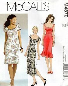 a women's dress and top sewing pattern