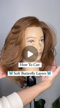 Butterfly Hair Layers, Butterfly Haircut On Shoulder Length Hair, Womens Butterfly Haircut, V Shape Haircut With Curtain Bangs, Butterfly Cut On Medium Length Hair, Medium Length Haircut Butterfly, Haircut For Medium Length Hair Layered, Medium Length Hair Butterfly Cut, Subtle Butterfly Haircut