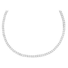 Adina Eden Tennis Choker | Adina Eden's Jewels Elegant Silver Chain Necklace, Luxury Silver Chain Necklace For Wedding, Elegant Silver Chain Necklace For Wedding, Classic Choker Necklace For Formal Occasions, Classic Formal Choker Necklace, Classic Wedding Chain Necklace, Elegant Formal Tennis Necklace With Clavicle Chain, Elegant Diamond Cut Chain Necklace For Formal Occasions, Elegant Diamond Necklace With Link Chain