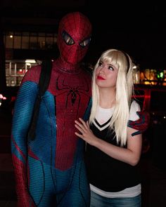 Coco Kawaii ❤️ ココ: The Amazing Spider-Man Cosplay Peter Parker and Gwen Stacy by Andres @aabccosplays and Coco. Photo taken by @leahniki97  #spiderman #gwenstacy #peterparker #tasm #tasm1 #tasm2 #theamazingspiderman #emmastone #andrewgarfield Peter Parker And Gwen Stacy Costume, Gwen Stacy And Peter Parker Costume, Spider Man And Gwen Costume, Spiderman And Gwen Costume, Gwen Stacy The Amazing Spiderman, Spiderman And Gwen Stacy, Gwen Stacy And Peter Parker, Gwen Stacy Costume, Peter Parker And Gwen Stacy