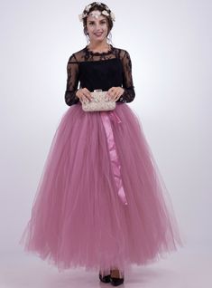 Additions such as the side front slit and also sweep train will be sure to leave a long lasting impression. Long Tutu Skirt, Tulle Overskirt, Tulle Wedding Skirt, Pleated Fashion, Long Tutu, Tulle Long Skirt, Skirt Tulle, Wedding Skirt, Tulle Tutu Skirt