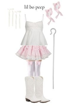 lil bo peep woody couples costume girly cutsie halloween 2024 cute comfy costumes trend inspo Halloween Costumes Coquette, Little Bow Peep Costume, Woody And Bo Peep Costume, Lil Bo Peep Costume, Comfy Costumes, Girly Halloween Costumes, Lil Bo Peep, Bo Peep Dress