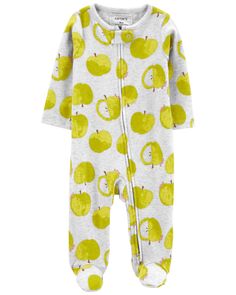 Designed for all day comfort from sleeping to playing, this cuddly and super soft 1-piece is perfect for playtime, tummy time or anytime! Plus, with an inverted zipper, baby's arms and tummy stay warm during diaper changes. Mommy Material, A Light Green Newborn Baby Boy Pajamas, Baby Pajamas Girl, Baby Green, Carters Fleece Pajamas Cupcake Footie, Baby Footie Pajamas, Baby Girl Pajamas, Girl Sleeping, Carters Girl