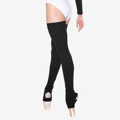 Acrylic Measures 34.5" Long Made in Brazil Thigh High Leg Warmers, Average Body, Ballet Class, Dance Bag, Acrylic Fabric, High Leg, Thigh Highs, Black Charcoal, Leg Warmers