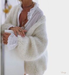 Pull Mohair, Winter Boho, Knit Alpaca, Chunky Knit Cardigan, Mohair Sweater, Winter Mode, Oversized Cardigan, White Cardigan, Knit Fashion