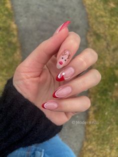 Santa Nails, Kutek Disney, Unghie Nail Art, Nagel Tips, Holiday Nail