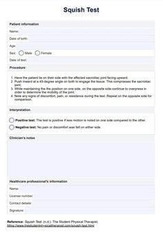 the sample test form is shown in this document, which contains information for students to use