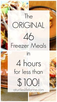 the original 40 freezer meals in 4 hours for less than $ 100