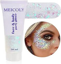 Glitter Face Paint, Music Festival Accessories, Face Glitter, Rave Hair, Skin Gel, Glitter Face, Rave Accessories, Body Gel, Mermaid Sequin