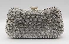 *New* Vintage Rhinestone Evening Handbag  Wedding Party Clutch Purse 10067/Silver This brand new elegant bag is perfect for brides and bridesmaids. perfect for wedding party. It is made with Rhinestone vintage style. Very fashionable design and new arrival, this bag comes with a long metal strap . you can exchange the straps to use it as shoulder bag, purse and clutch. Match any dress. Product Features: *  Stunning Evening Bags With Simple & Elegant Style *  Classic Clutch Bags for Formal Occasi Luxury Silver Embellished Evening Bag, Silver Embellished Evening Bag For Prom, Silver Sparkling Crystal Evening Bag, Crystal Evening Bag With Bling For Formal Occasions, Glamorous Silver Bag With Rhinestones, Silver Rhinestone Evening Bag For Banquet, Formal Crystal Evening Bag With Bling, Silver Rectangular Bags For Banquets, Silver Sparkling Evening Bag