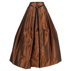 Azzaro -(Made in France) Imposing taffeta skirt. Marked size 40FR, it fits a size 36FR. Additional information: Dimensions: Size: 33 cm, Length: 106 cm Condition: Very good condition Seller Ref number: FJ42 Taffeta Skirt, Women Skirts, Brown Skirts, Skirts For Women, Mid Length Skirts, Flare Skirt, Mid Length, Made In France, Second Hand