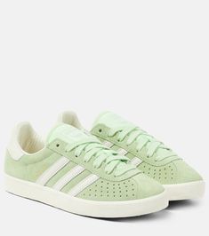 Gazelle 85 suede sneakers in green - Adidas | Mytheresa Green Adidas, Casual Sneakers Women, Evening Shoes, Shoes Sneakers Adidas, Adidas Gazelle, Suede Sneakers, Adidas Online, High End Fashion, Manolo Blahnik