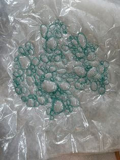 a plastic bag filled with lots of bubbles