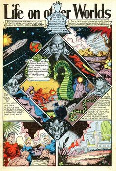 an old comic book page with the title life on other worldss