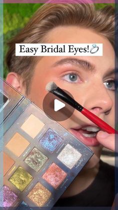 Wedding Eyeshadow Looks Step By Step, Bridal Eye Shadow Look, Bridal Makeup For Hooded Eyelids, Wedding Eye Shadow, Bridal Eyeshadow Looks, Bridal Makeup Hooded Eyes, Bride Eyeshadow, Strong Highlights, Bridal Eyes