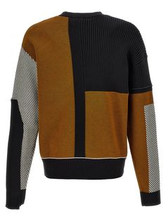 'Geometric' sweater with patchwork effect pattern, front logo, crew neck, long cuffed sleeves. Composition: 66% cotton, 34% polyester Geometric Sweater, A Cold Wall, Knitwear Tops, Short Leggings, Trouser Suits, T-shirt Polos, Cuff Sleeves, Blouse Dress, Lace Boots