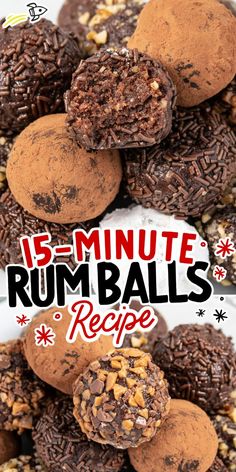 Rum Balls Boozy Baking, Christmas Cookie Bars, Rum Recipes, Boozy Desserts, Bite Size Desserts