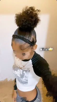 2 Buns With Braids Natural Hair, Plat Bun Hairstyles, Braids With Ponytail Natural Hair, Slick Back With Butterfly Braid, Homecoming Natural Hairstyles, Hairstyles With Real Hair Black Women, Two Puff Balls Hairstyle Natural Hair, Fulani Braids Natural Hair Curly, Fake Puff Hairstyles