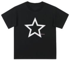 Casual Black T-shirt With Star Print, Casual Short Sleeve T-shirt With Star Logo, Trendy Star Print T-shirt For Streetwear, Oversized Star Print T-shirt For Streetwear, Trendy Star Print Streetwear T-shirt, Casual Star Print T-shirt For Streetwear, Trendy Star Print Tops For Streetwear, Trendy Tops With Star Print For Streetwear, Casual Summer T-shirt With Star Logo