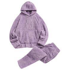 PRICES MAY VARY. 100% Polyester Pull On closure Material: Polyester. Fleece teddy material. Skin-friendly, ultra soft, fuzzy and comfy to wear.keeps you warm and cozy all the day! Features: Fuzzy pajamas for women, Unisex Fluffy Fleece Hoodie And Pants Two Piece Set, Women's Long Sleeve Pajama Set Sleepwear, Casual loungewear with Front Pocket, womens two piece outfits, cozy warm 2 piece sets for couples Unique Design: The 2 piece Long Sleeve Pajama set is made up of a hoodie and matching pants. Slytherin Pajamas, Man Hoodie Outfit, Fluffy Hoodie, Elastic Waist Pants Outfit, Hoodie And Pants, Winter Streetwear, Purple Pants, Black Bedroom, Kangaroo Pocket Hoodie