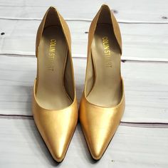 This Fancy Gold Pump Is Brand New, Never Worn. Great For With An Evening Dress Gold Classic Heels For Party, Classic Gold Heels Medium Width, Gold Pumps, Evening Dress, Shoes Women Heels, Evening Dresses, Shoes Heels, Pumps, Women Shoes