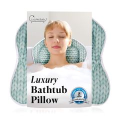 the luxury bathtub pillow is made from cotton