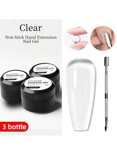 XEIJAYI 3Pcs 10ml Solid Nail Tips Gel Solid Sticker Nail Tips Adhesive Glue Patch Super Sticky Adhesive Glue UV Gel Nail Art Quick-Dry Strong Sticking False Nail Tips Acrylic Glue-Including Dead  Skin Push Clear    ABS  Cuticle Repair Treatment   Nail,Hand & Foot Care, size features are:Bust: ,Length: ,Sleeve Length: Cuticle Repair, Acrylic Glue, Jelly Nails, Uv Gel Nails, Nail Art Rhinestones, Adhesive Glue, False Nail, Nail Glue, Gel Nail Art