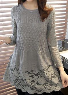 Shop Women's Sweaters & Cardigans Online | LuluGal Gray Sweater, Trendy Tops, Look Fashion, Grey Sweater, Jdm, Beautiful Outfits, Long Sleeve Sweater, Cool Outfits