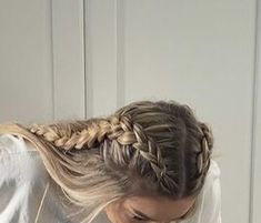 Braided Hairstyles Casual, Non Basic Hairstyles, Little Braid Hairstyles, Work Hairstyles, Hair Stylist Life, Easy Hairstyles For Long Hair, Dream Hair, Hairstyles Haircuts