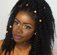 Jumbo Havana Mambo Twist (Crochet) With Anicolec_ Havana Twist Hairstyles, Decent Hairstyle, Havana Mambo Twist Crochet, Crochet Goddess, Havana Twists, Mambo Twist, Jumbo Twists, Faux Dreads, Hairstyle Color