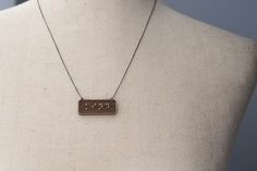 KIND Braille Necklace : Modern / Minimalist / Message / Virtue Braille Necklace, Divine Providence, Petite Necklace, Live My Life, The Virtues, Silver Paint, Modern Necklaces, Silver Box, Box Chain