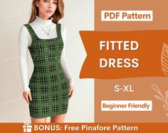 Cami Dress Pattern, Free Pinafore Pattern, Fitted Dress Pattern, Bodycon Dress Pattern, Sewing Planner, Sewing Patterns For Women, Pinafore Pattern, Outstanding Outfits, Singlet Dress