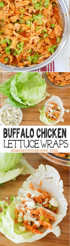 buffalo chicken lettuce wraps are the perfect appetizer to serve at any party