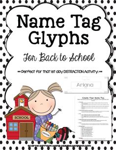 name tag glyphs for back to school