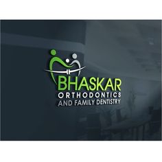 the logo for bhaskar orthodnics and family dental clinic, which is