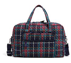 Road tripping just got so stylish, thanks to this adorably printed duffel bag. From Vera Bradley. Trendy Tote Duffle Bag For Weekend Trips, Trendy Weekender Bag With Luggage Sleeve, Trendy Satchel Weekender Bag With Luggage Sleeve, Casual On-the-go Duffle Bag With Luggage Sleeve, Trendy Duffle Bag With Luggage Sleeve, Trendy Rectangular Weekender Bag With Luggage Sleeve, Trendy Duffle Bag With Luggage Sleeve For Everyday Use, Casual Duffle Bag With Luggage Sleeve For On-the-go, Trendy Rectangular Weekender Bag