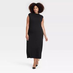 Women's Overt Occasion Ruched Knit Midi Dress - A New Day™ Black 3x : Target Sleeveless Bodycon Dress For Daywear, Bodycon Midi Dress For Daywear, Sleeveless Bodycon Midi Dress For Fall, Casual Evening High Neck Midi Dress, Maxi Bodycon Dress, Faith Clothing, Sleeveless Midi Dress, Mini Skater Dress, Flare Mini Dress