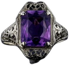 Purple Amethyst Art Deco Ring For Formal Occasions, Formal Art Deco Purple Amethyst Ring, Art Deco Purple Amethyst Ring For Formal Occasions, Elegant Purple Amethyst Ring With Intricate Design, Art Deco Purple Amethyst Ring, Purple Amethyst Ring With Intricate Design, Fine Jewelry Amethyst Ring With Intricate Design, Oval Purple Filigree Amethyst Ring, Purple Oval Amethyst Ring With Filigree