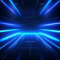 an abstract background with blue lights and lines