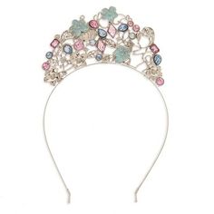 Attend a royal coronation of your princess-to-be by topping the ensemble with this bejeweled silver tiara. Glittering enameled flowers and fanciful filigree highlight the crowning glory of any Cinderella costume. Cinderella silhouette and floral filigree. Accented by faceted gems and glittering enameled roses. Protective tips. Genuine, Original, Authentic Disney Store Product. Evie Halloween Costume, Cinderella Tiara, Cinderella Silhouette, Royal Coronation, Walt Disney Cinderella, New Cinderella, Rapunzel Costume, Cinderella Costume, Disney Princess Cinderella